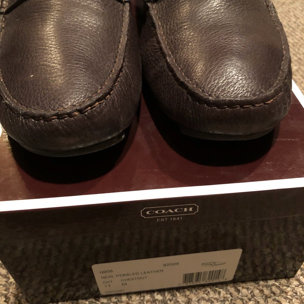 Mens Coach Leather Loafers